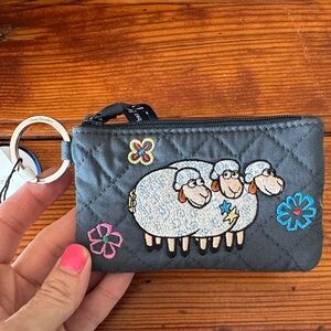 NWT Vera Bradley Pixar Toy Story Zip ID Case Andys Room Sheep Quilted Coin Pouch